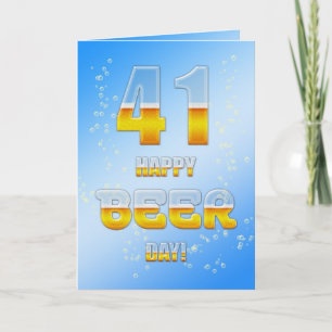 Happy Beer Day 41e verjaardagskaart Kaart