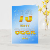Happy Beer Day 73e verjaardagskaart Kaart (Gele Bloem)