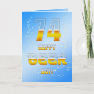 Happy Beer Day 74e verjaardagskaart Kaart