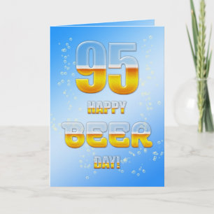 Happy Beer day 95th verjaardagskaart Kaart