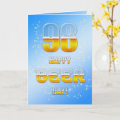 Happy Beer day 98th verjaardagskaart Kaart (Gele Bloem)