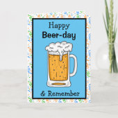 Happy Beer-Day Birthday-kaart Kaart (Voorkant)