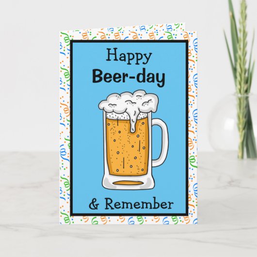 Happy Beer-Day Birthday-kaart Kaart (Voorkant)