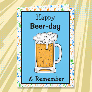 Happy Beer-Day Birthday-kaart Kaart