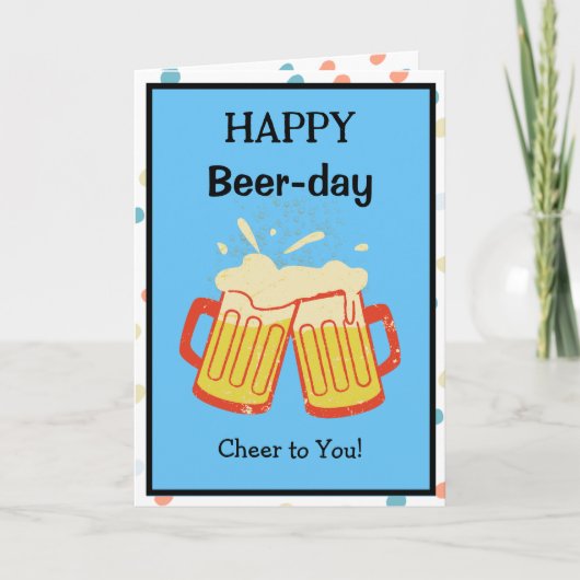 Happy Beer-Day Leuke Verjaardag Kaart (Voorkant)