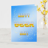 Happy Beer Day-verjaardagskaart Kaart (Gele Bloem)