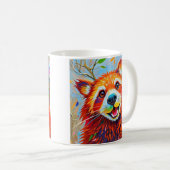 Happy Beer Expressieve abstracte dierenkunst Koffiemok (Voorkant rechts)