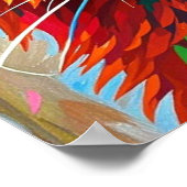 Happy Beer Expressieve abstracte dierenkunst Poster (Hoek)