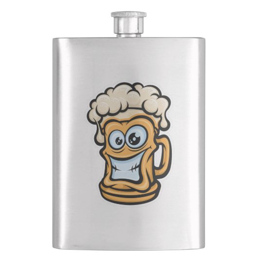 Happy Beer Mok, grappige illustratie Flacon (Voorkant)