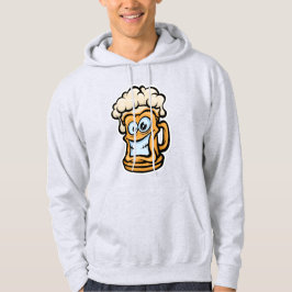 Happy Beer Mok, grappige illustratie Hoodie