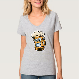 Happy Beer Mok, grappige illustratie T-shirt