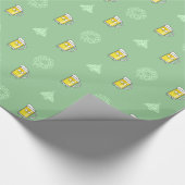 Happy Beer mok stein schuim drink vrolijk alcohol Cadeaupapier (Hoek)