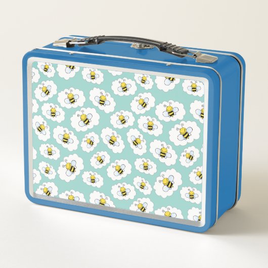 Happy Bees Pattern aangepaste lunchboxen (Achterkant)