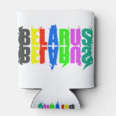 Happy Belarus Colorful Letters Blikjeskoeler (Achterkant)