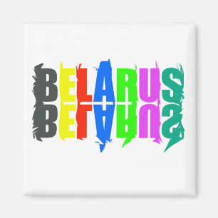 Happy Belarus Colorful Letters Magneet