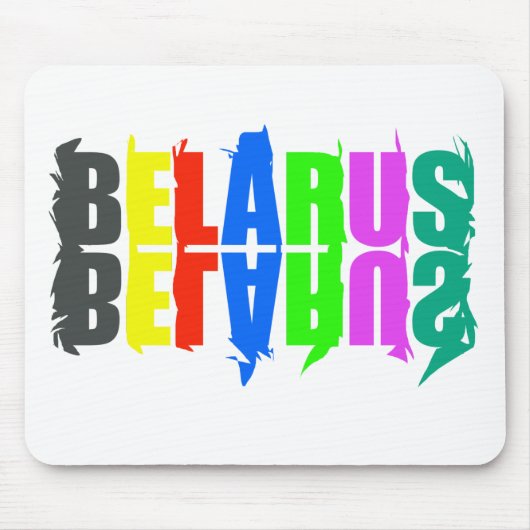 Happy Belarus Colorful Letters Muismat (Voorkant)