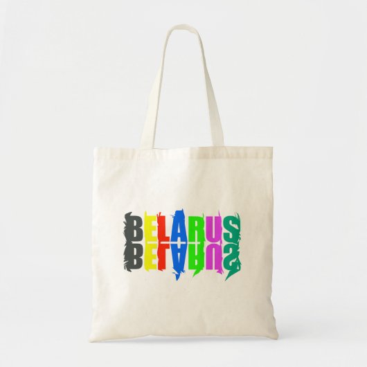 Happy Belarus Colorful Letters Tote Bag (Voorkant)
