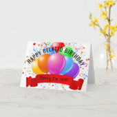 Happy Belated Birthday Kaart (Gele Bloem)