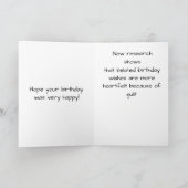 HAPPY BELATED BIRTHDAY - VOEL ZO GARANTIE KAART (Binnen)