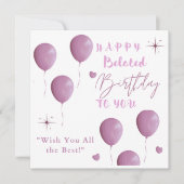 HAPPY Belated Birthday VOOR U Aankondiging (Voorkant)