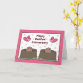 Happy Belated Groundhog Day Jubileum Kaart (Gele Bloem)