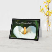 Happy Belated Moederdag Calla Lily kaart (Gele Bloem)