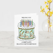 Happy Belated Paasdag Kaart (Gele Bloem)