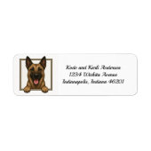 Happy Belgium Malinois Return Address Label (Voorkant)