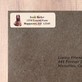 Happy Belgium Malinois Return Address Label