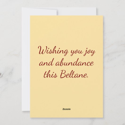 Happy Beltane Deer & Hare Kaart (Achterkant)