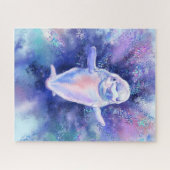 Happy Beluga Whale Swimming Jigzaag Puzzle Legpuzzel (Horizontaal)