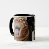 Happy Bengal Cat Photo Mok, voeg je eigen thema to Mok (Voorkant links)