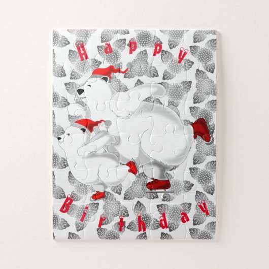 Happy Beren - Happy Birthday Legpuzzel (Verticaal)