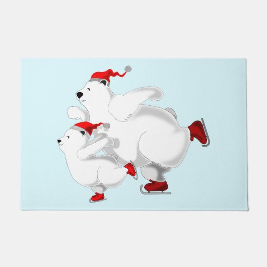 Happy Beren kerstdeurmat Deurmat (Voorkant)