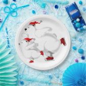 Happy Beren Paper Borden Kerstmis Papieren Bordje (Feest)