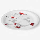 Happy Beren Paper Borden Kerstmis Papieren Bordje (Gekanteld)