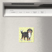 Happy Bernese Berghond Cartoon Magnet (Insitu (Vaatwasser))