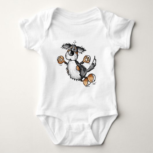 Happy Bernese Mountain Dog Cartoon T-Shirt (Voorkant)