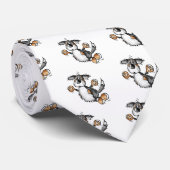 Happy Bernese Mountain Dog Cartoon T-Shirt Stropdas (Opgerold)