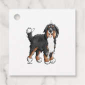 Happy Bernese Mountain Dog - Comic - Dogs - Cartoo Bedankjes Labels (Voorkant)