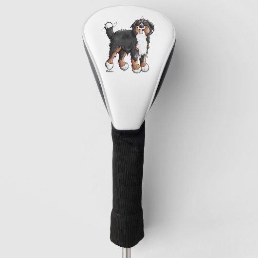 Happy Bernese Mountain Dog - Comic - Dogs - Cartoo Golfheadcover (Voorkant)