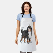 Happy Bernese Mountain Dog - Comic - Dogs - Cartoo Schort (Gedragen)