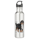 Happy Bernese Mountain Dog - Comic - Dogs - Cartoo Waterfles (Voorkant)