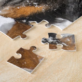 Happy Bernese Mountain Dog in Winter Snow Legpuzzel (Zijkant)