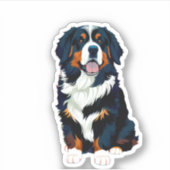 Happy Bernese Mountain Dog Sticker (Voorkant)