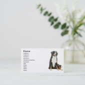 Happy Bernese Mountain Dog Visitekaartje (Staand voorkant)