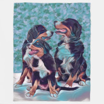 Happy Bernese Mountain Dogs