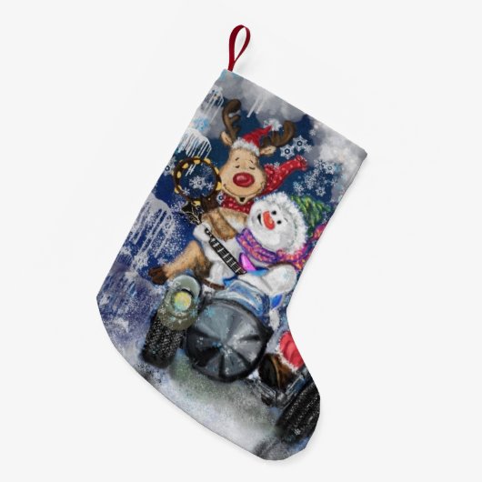 Happy Best Friends Funny Christmas Stocking Kleine Kerstsok (Voorkant (Hangend))