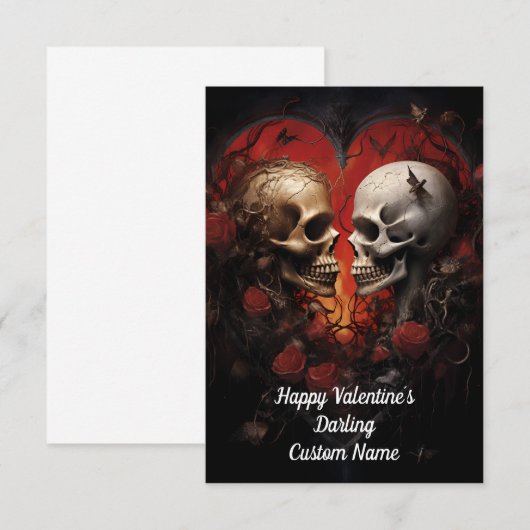 Happy Best Valentijn's Darling Love Bedankkaart (Voorkant / Achterkant)