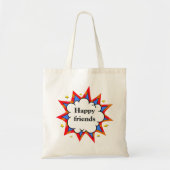 Happy bevriend komiek tote bag (Voorkant)